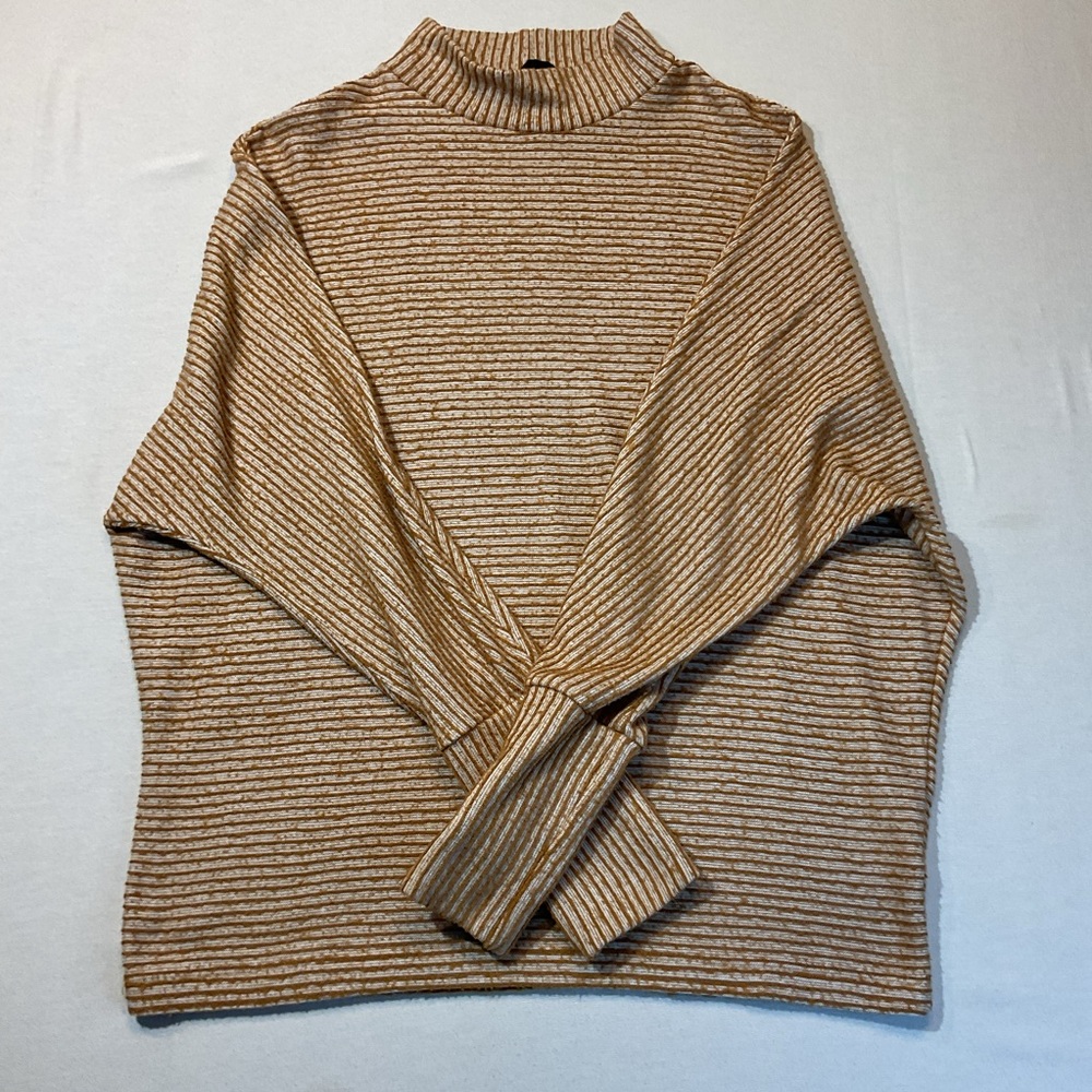 Out From Under by Urban Outfitters Tan & White/Cream Striped long Sleeve, Size S